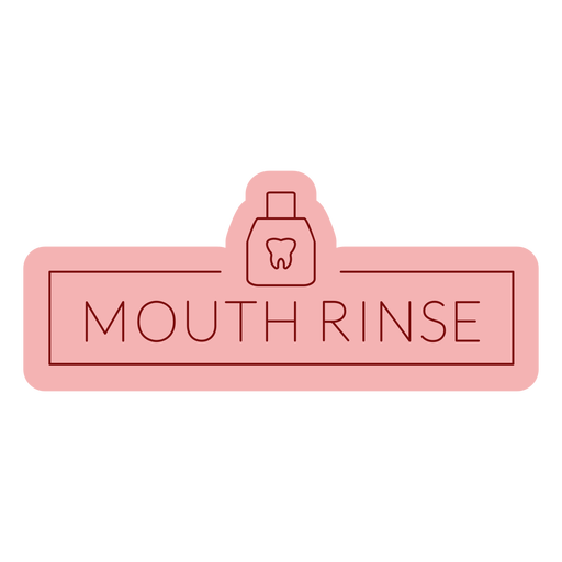 Bathroom label mouth rinse flat PNG Design
