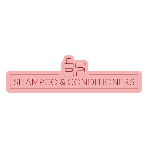 Badezimmer Label Shampoo Conditioner flach PNG-Design