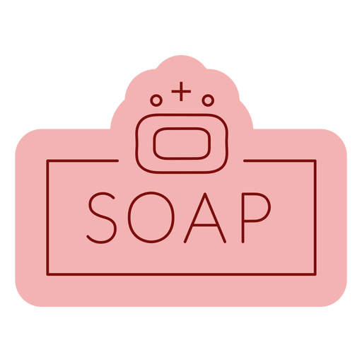 Bathroom label soap flat PNG Design