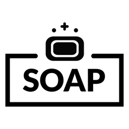 Icono de jabón de etiqueta de baño Diseño PNG