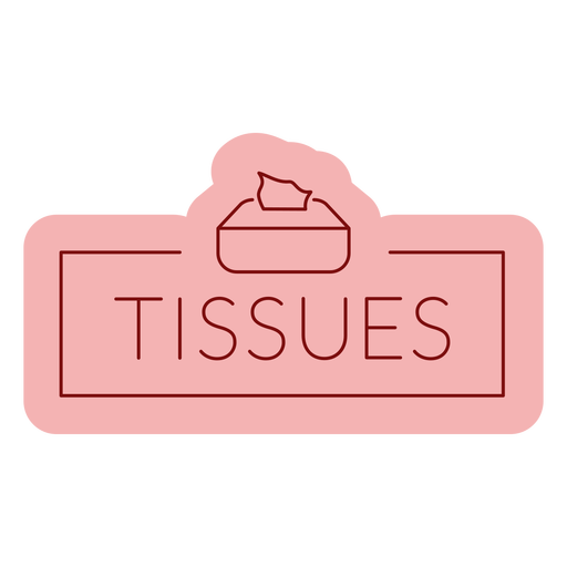 Bathroom label tissues flat PNG Design