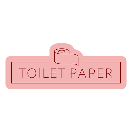 Bathroom label toilet paper flat Transparent PNG & SVG vector file