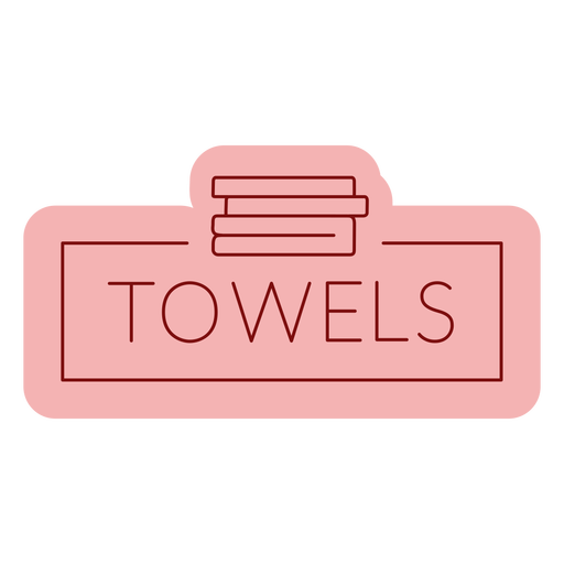 Bathroom label towels flat Transparent PNG & SVG vector file