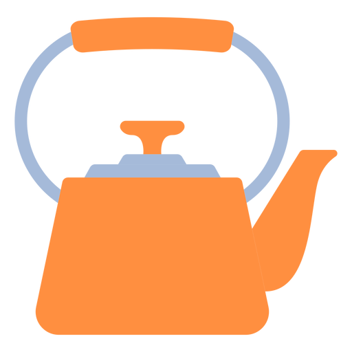 Cooking kitchen kettle flat PNG Design