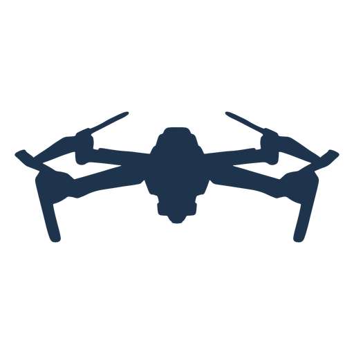 Drone quad inclinado frontal Diseño PNG