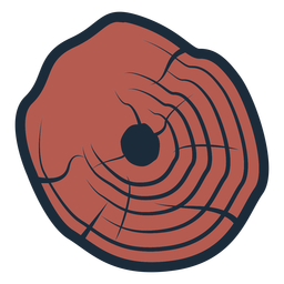 Holzfäller-Stammsymbol PNG-Design