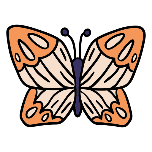 Magic butterfly hand drawn PNG Design