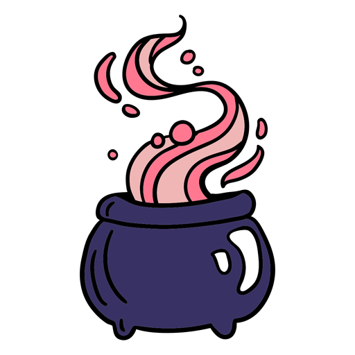 Magic cauldron hand drawn PNG Design