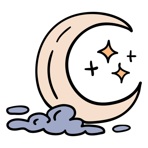 Magic Crescent Moon Icon PNG & SVG Design For T-Shirts