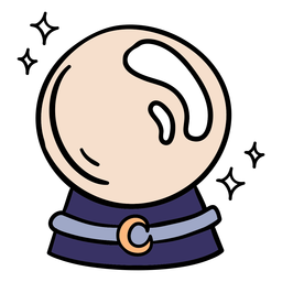 Dibujado a mano bola de cristal mágica Diseño PNG