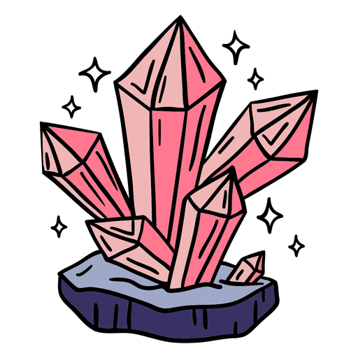 Magic crystals hand drawn - Transparent PNG & SVG vector file