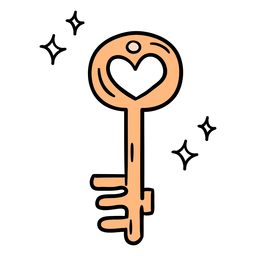 Chave mágica desenhada à mão Desenho PNG
