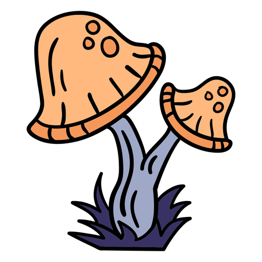Cogumelo mágico desenhado à mão Desenho PNG