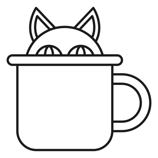 Golpe de xícara de gato mágico Desenho PNG