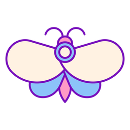 Golpe de mariposa de color mago Diseño PNG