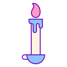Pincelada de vela colorida mágica Desenho PNG