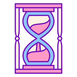 Trazo de reloj de arena de color mago Diseño PNG
