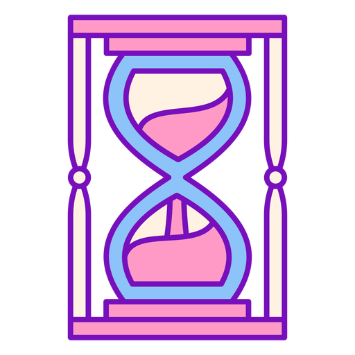 Magician colored hourglass stroke PNG Design