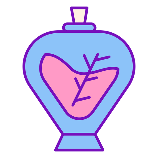 Magician colored potion bottle stroke PNG Design