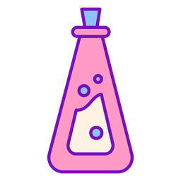 Botella de poción de color mago trazo cónico Diseño PNG