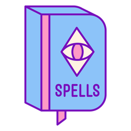 Magier farbiges Zauberbuch flach PNG-Design