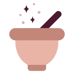 Magician mixing pot flat PNG Design