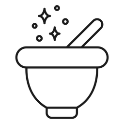 Golpe de olla de mezcla de mago Diseño PNG