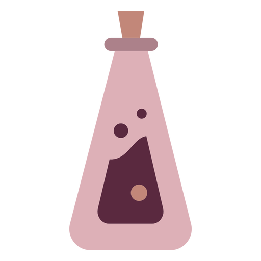Magician potion bottle conical flat PNG Design