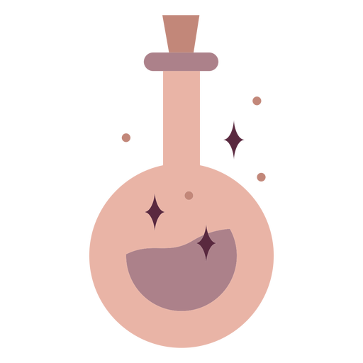 Magician potion bottle round flat