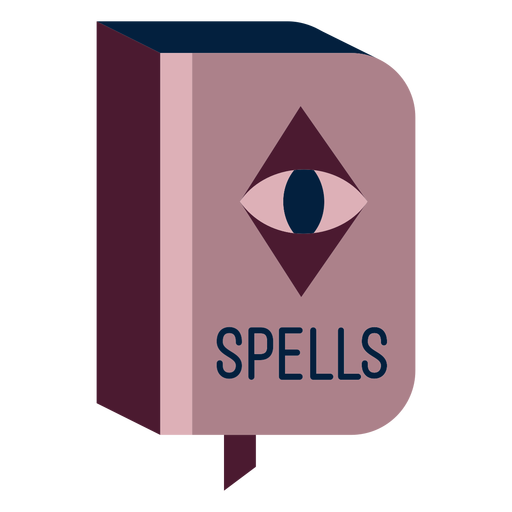 Magician spell book flat