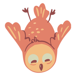 Coruja marrom voando plano Desenho PNG