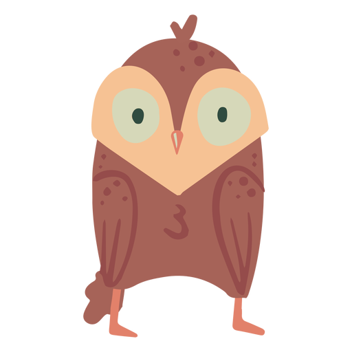 Owl brown small flat PNG Design