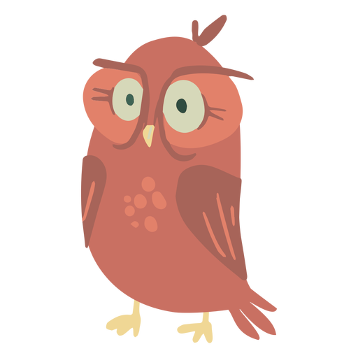 Owl brown small side flat PNG Design