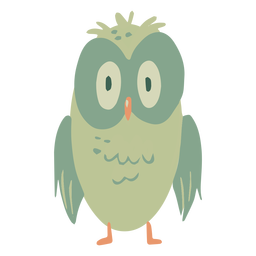 Olhos verdes de coruja bem abertos Desenho PNG