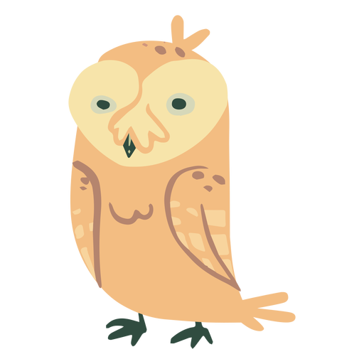 Owl yellow small side flat PNG Design