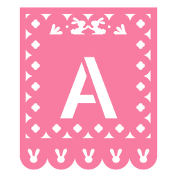 Papel picado un piso Diseño PNG