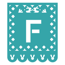 Papel picado f flat PNG Design