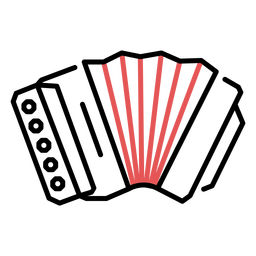 Polygonal accordion stroke PNG Design