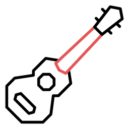 Curso de guitarra baixo poligonal Desenho PNG