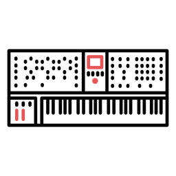 Toque de teclado eletrônico poligonal Desenho PNG