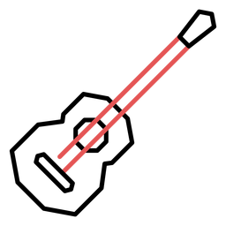 Golpe de guitarra poligonal Desenho PNG