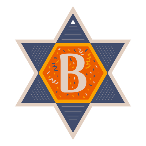 Star of david b banner PNG Design