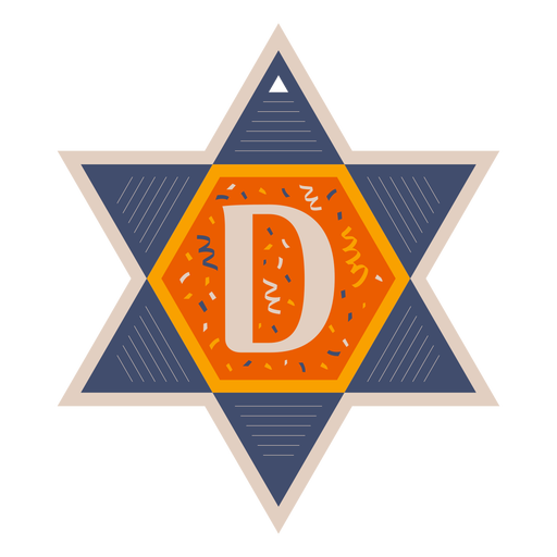 Star of david d banner PNG Design