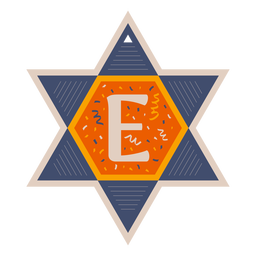 Star of david e banner PNG Design