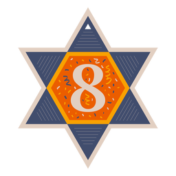 Star of david eight banner PNG Design