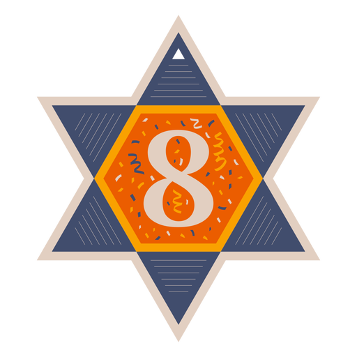 Star of david eight banner PNG Design