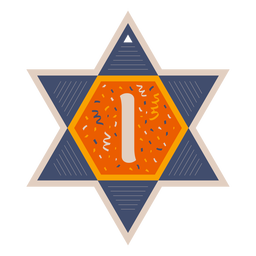 Estrela de david i banner Desenho PNG