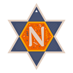 Star of david n banner PNG Design