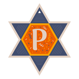 Star of david p banner PNG Design