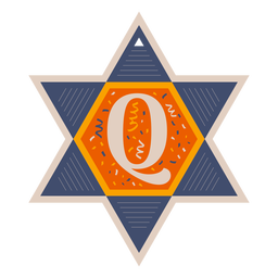 Estrela de david q banner Desenho PNG